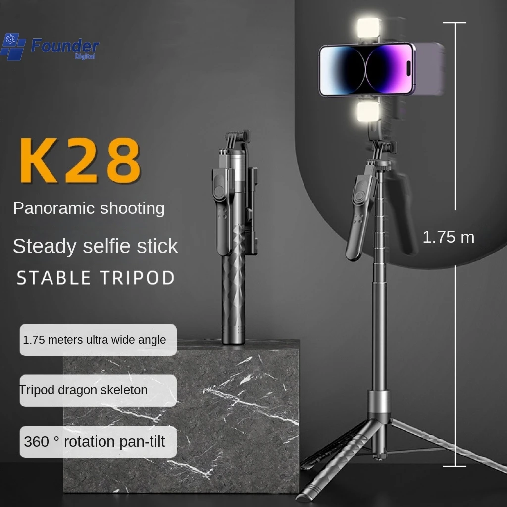 

3C Founder New Hot Sale Mobile Phone Bluetooth Selfie Stick K28 Handheld Stabilizer Live Stand Tripod Universal Selfie Stick