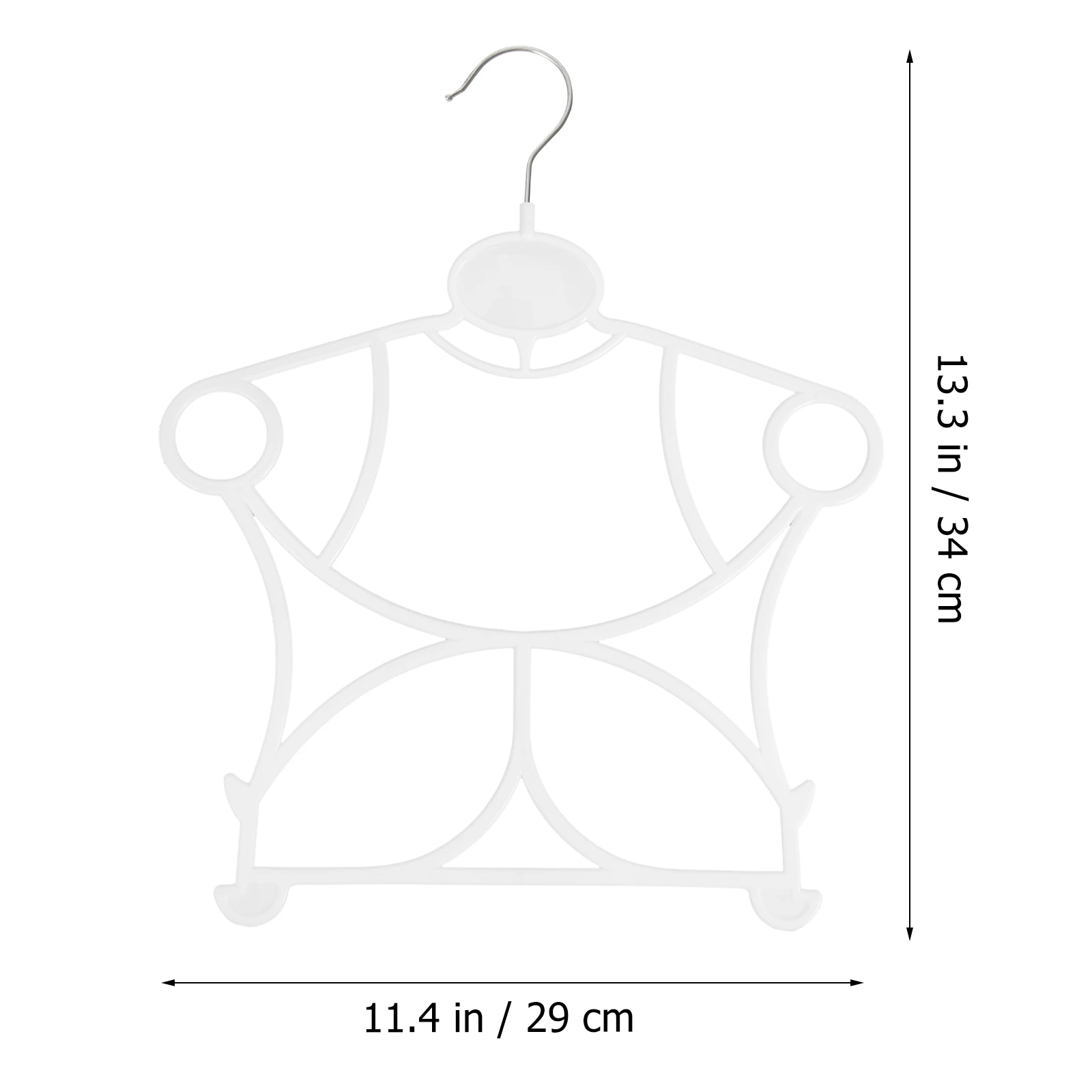 

10pcs Childrens One piece Baby Hangers White Plastic Clothes Closet Folding Infant Kid Storage Space Saving