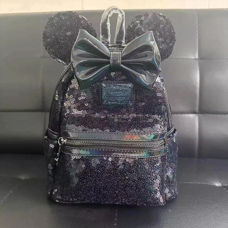 

In Stock Loungefly Glitter Backpack Cute Cartoon Character Womens Bag Student And Children'S Gift Festival Gift