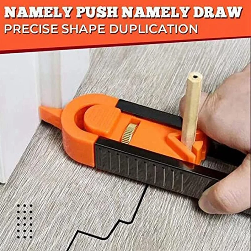Irregular Contour Gauge Profile Scribing Ruler Contour Gauge With Lock Adjustable Woodworking Measuring Gauge Duplicator