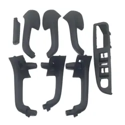 Black Color Interior Door Handle Grab Cover Set For VW Golf 5 GTi MK5 Jetta MK5