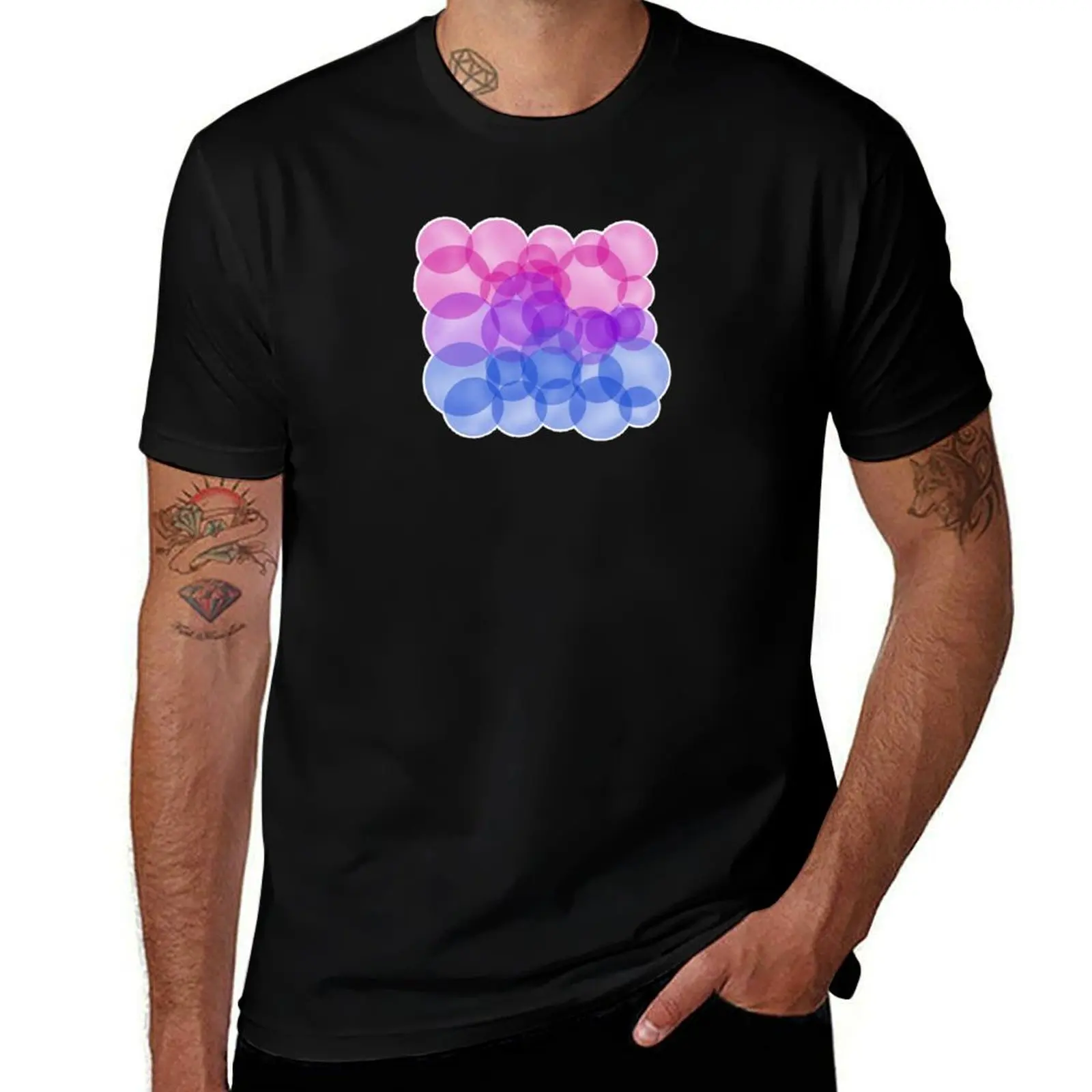

Bisexual Pride Bubbles T-Shirt Personalized t-shirt Funny t-shirt luxury designer plus sizes anime shirts men