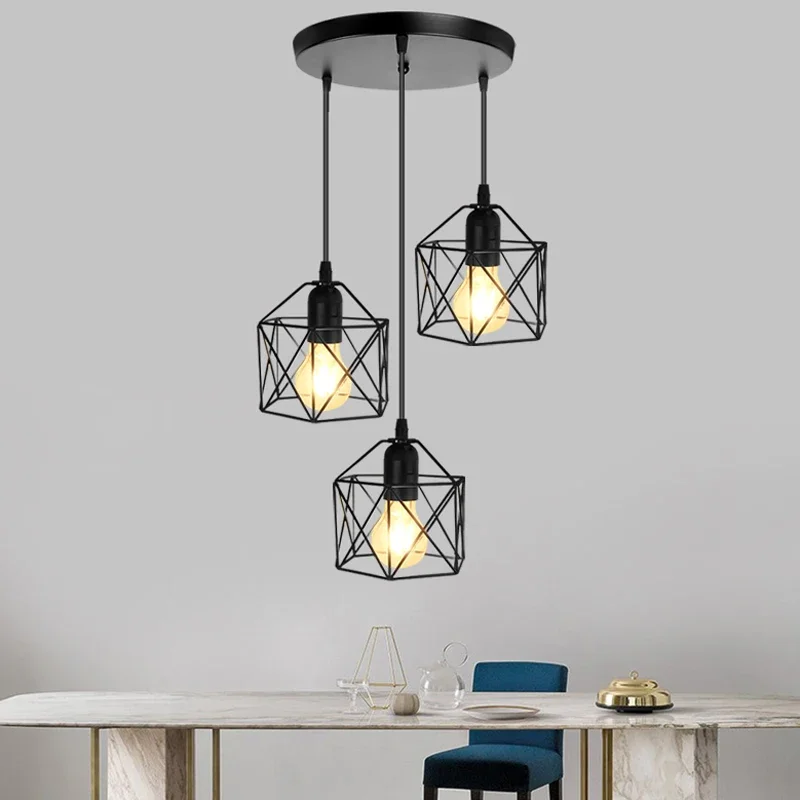 Nordic Style Hanging Lamp Vintage Chandelier Led Ceiling Lighting kitchen Dining Living Room Home Christmas Decor Pendant Light