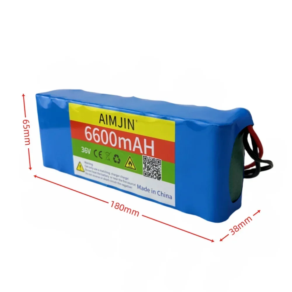 10S2P ليثيوم أيون 36 فولت 6600 مللي أمبير بطارية قابلة للشحن للدراجات البخارية الكهربائية ذات العجلات المزدوجة