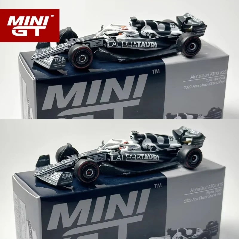 MINI GT 1:64 F1 Tauri AT03 #10 #22Pierre Gasly alloy Yuki Tsunoda racing Model 521 539