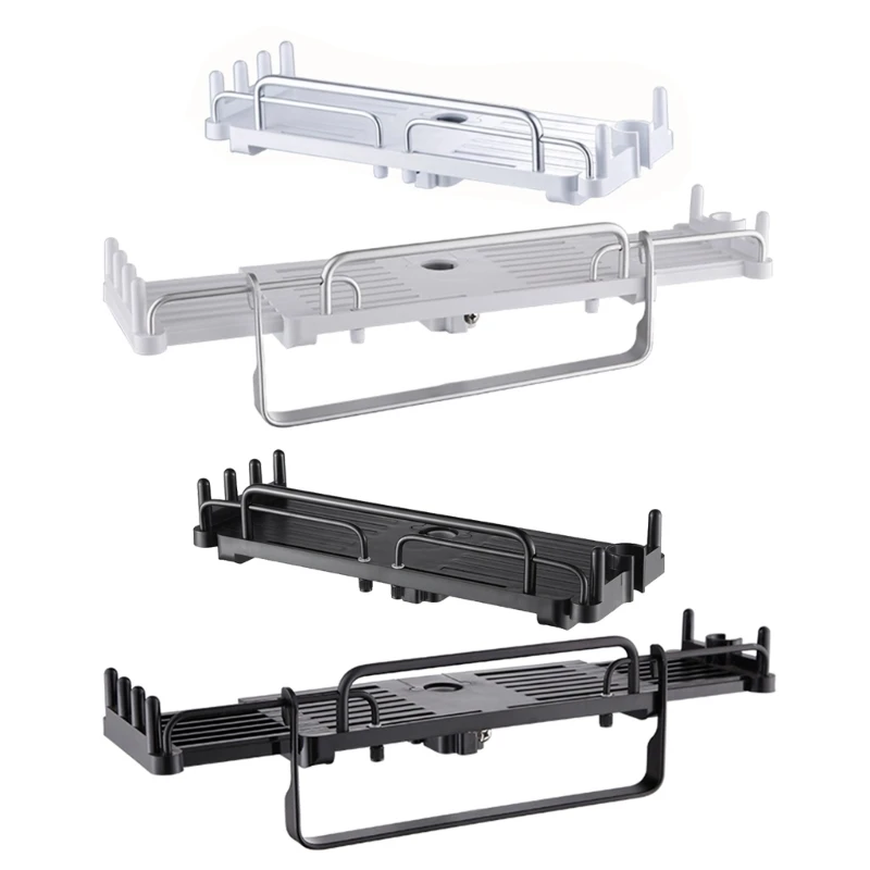 

2 комплекта выдвижных органайзеров для полки для ванной комнаты, телескопический держатель для шампуня, прочный