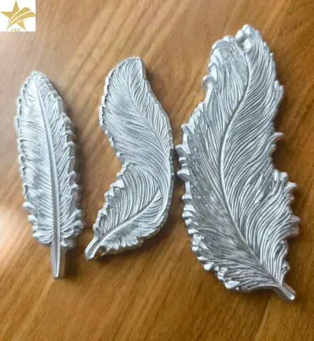 3D Feather Leather Stamp Embossing Mold ,Aluminum Alloy Leather Carving Logo Tool,Vegetable-tanned Leather Pressing Material