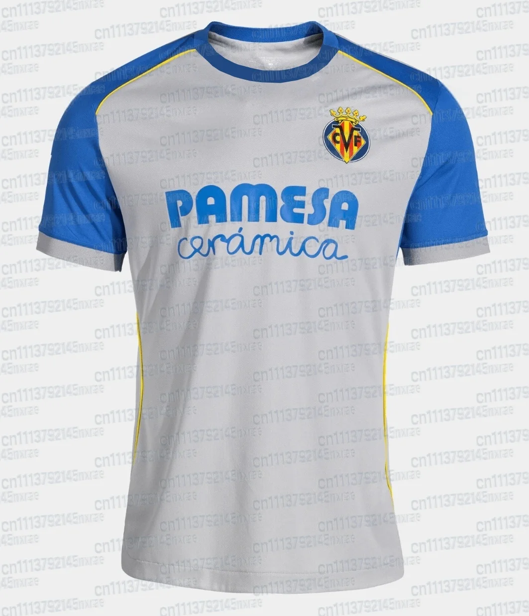 Herren Y2K Oversized Kurzarm-Fußballtrikot Villarreal Heimtrikot Schnelltrocknendes Sportoberteil Fan-Sportbekleidung für Familien-Matching – Detail 7