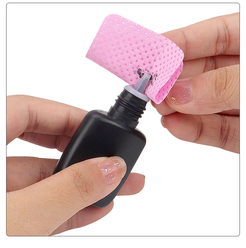 200 stücke Fusselfreien Nagellack Entferner Baumwolle Tücher Papier Pads Reinigung Werkzeug Nail art Tipps UV Gel Wimpern Kleber reiniger Befer – Detail 14