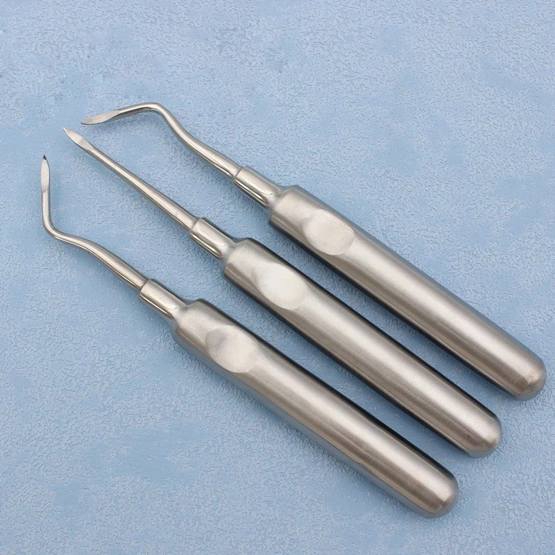 

Stainless Steel 3pcs Dental Luxating Lift Elevator Teeth Clareador Curved Root Hexagon Handle Dentist Surgical Instrument dental