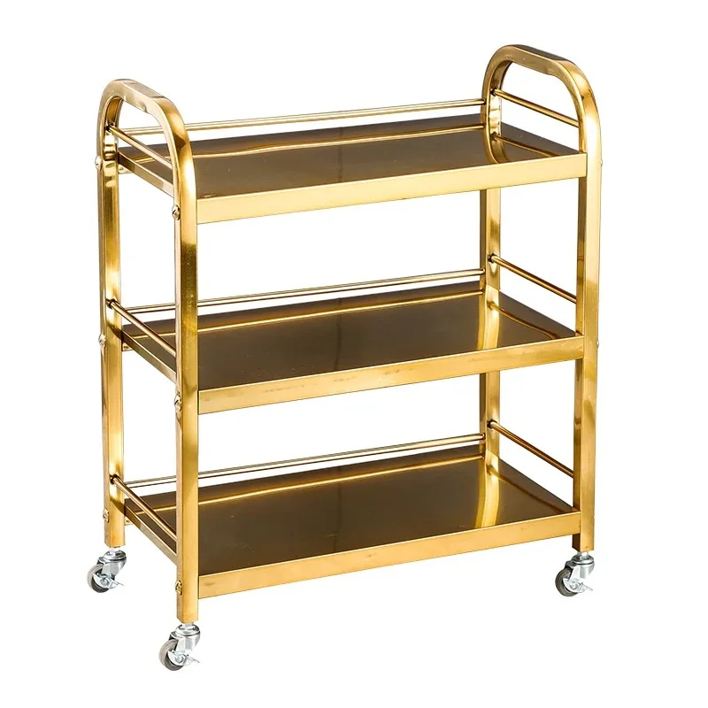 Three Layer Stainless Steel Dining Cart, Commercial Hotel Catering Service Trolley عربة تقديم Сервировочный Тележка trolley tea