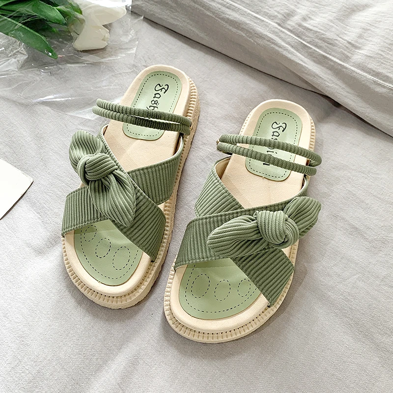 Women Sandalias Summer Fairy Style 2024 New Fashion Student Platform Roman Lady Sands Flat Shoes Cute Slippers