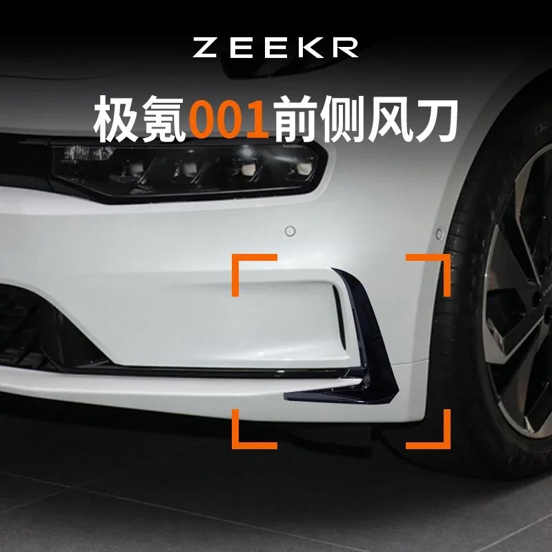 

For ZEEKR 001 ABS Front Bumper Spoiler Air Knife Lamp Eyebrow Trim Frame Anti-collision