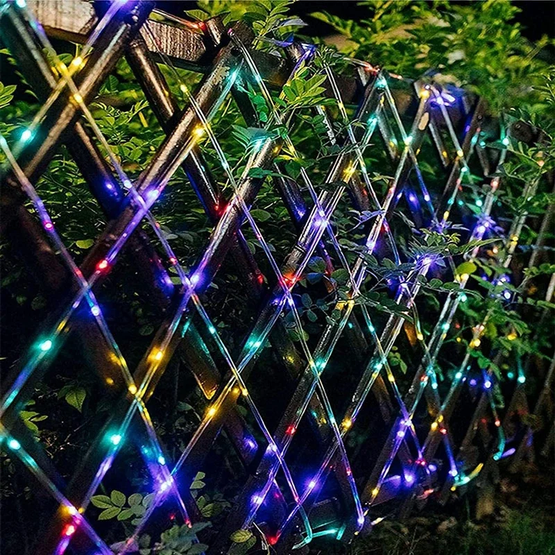 5/10/20M Festoon Solar Tube Rope String Lights LED Outdoor Garden Solar Garland Lamp for Wedding Party Yard Camping Decoration
