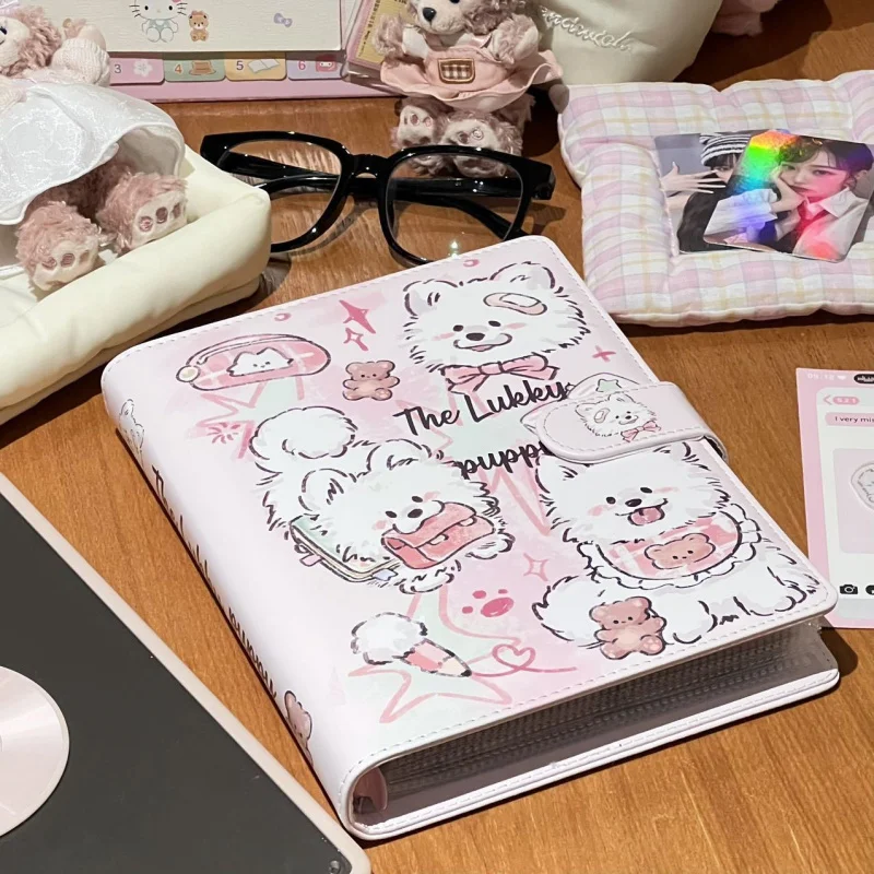 

Puppy binder A5 PU leather photocard holder Kpop Idol 3inch photo sculpture book loose leaf album