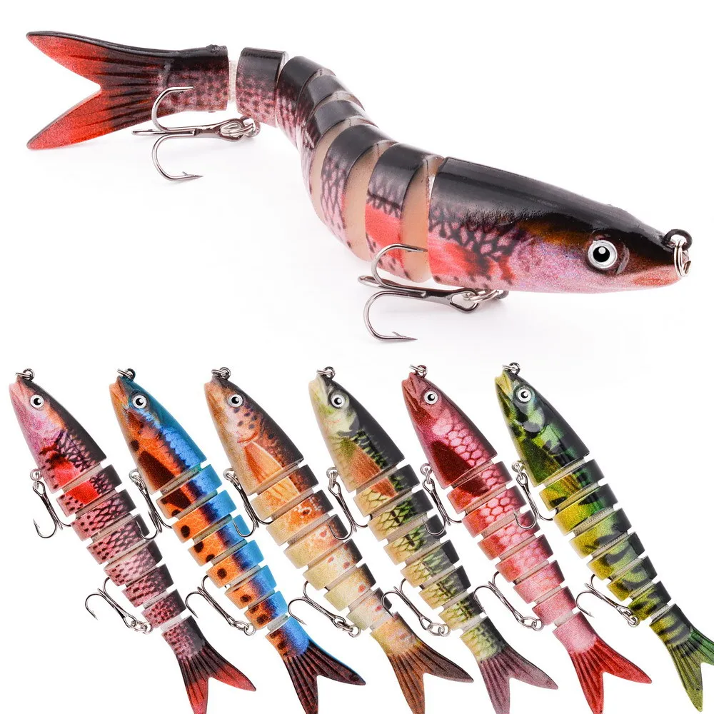 

New Long Cast Sinking 8 Segment Swimbait 18g Bagged Lifelike Freshwater Saltwater Artificial Fishing Lures Bass Tackle