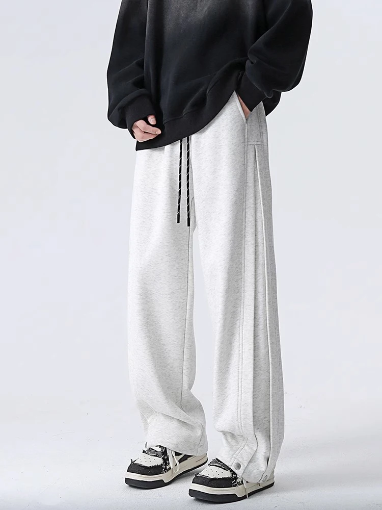 

Aymelon American Retro Splicing Drapey Men's Casual Loose High Street Straight Leg Wide Leg Pants Trendy Spring Autumn