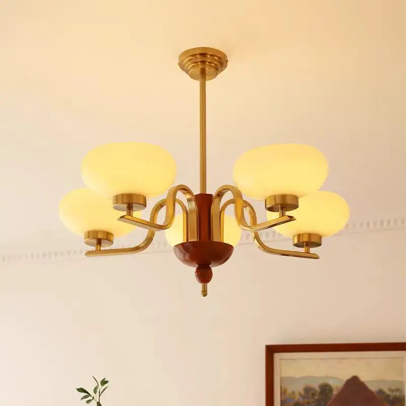 

Wooden antique living room pendant light, simple and luxurious dining room, master bedroom, study room lighting fixtures