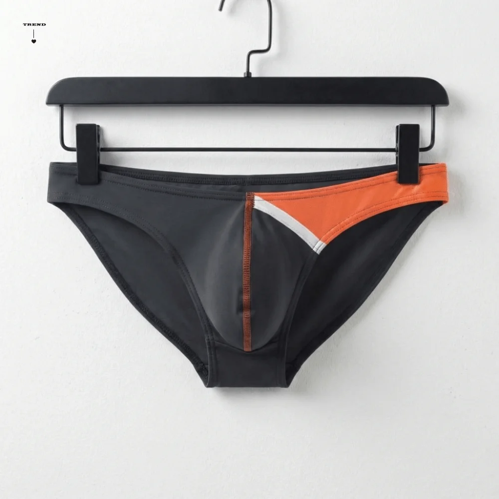 

Модные тонкие мужские трусы-брифы с низкой посадкой, дышащие, из ледяного шелка, летние