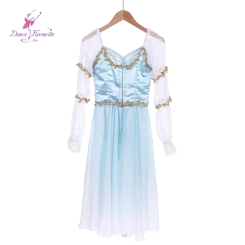 Dance Favourite Dance Costumes B23035 Blue Ombre Chiffon Swan Lake Pas De Trois Ballerina Dress Professional Ballet Costumes