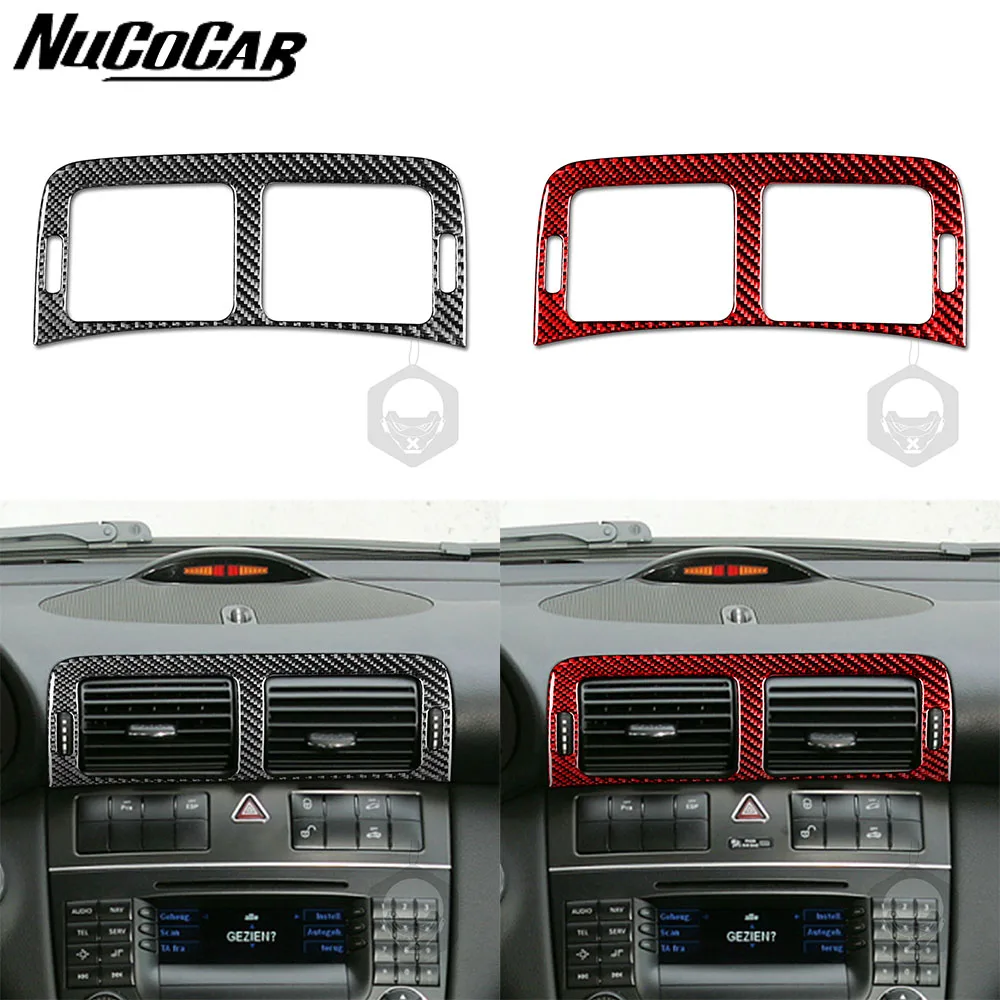 For Benz C Class W203 2005-2007 Carbon Fiber  Instrument Conditioning Air Vent Panel Car inside Accessories decorative Sticker