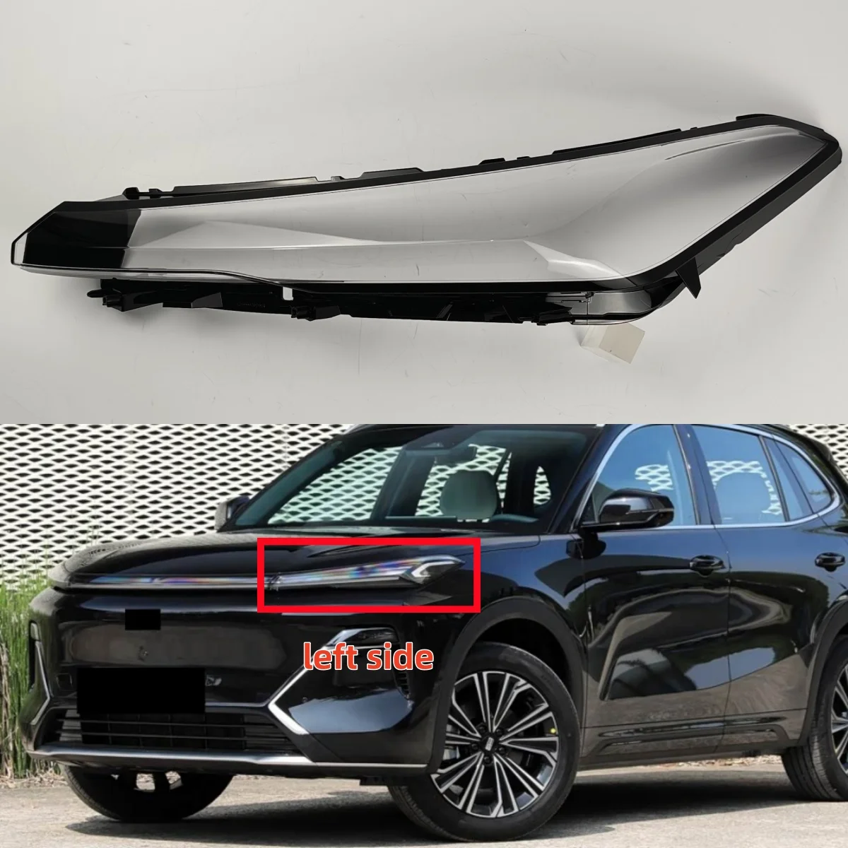 For Geely Galaxy Starship 7 2025 Vehicle Accessories Lampshades Lamp Shell Headlamp Car Front Headlight Lens Cover Lights Shell