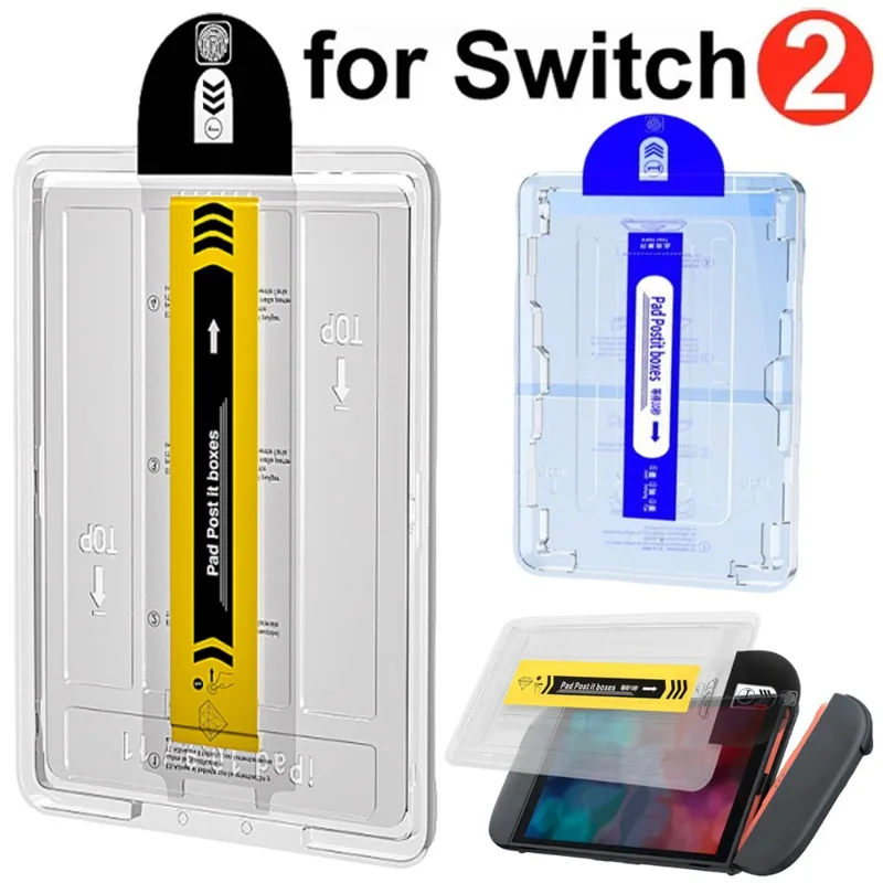 

1/2Pack Easy Install Tempered Glass for Nintendo Switch 2 Game Console Screen Protectors with Auto Alignment Kit for NS Switch2