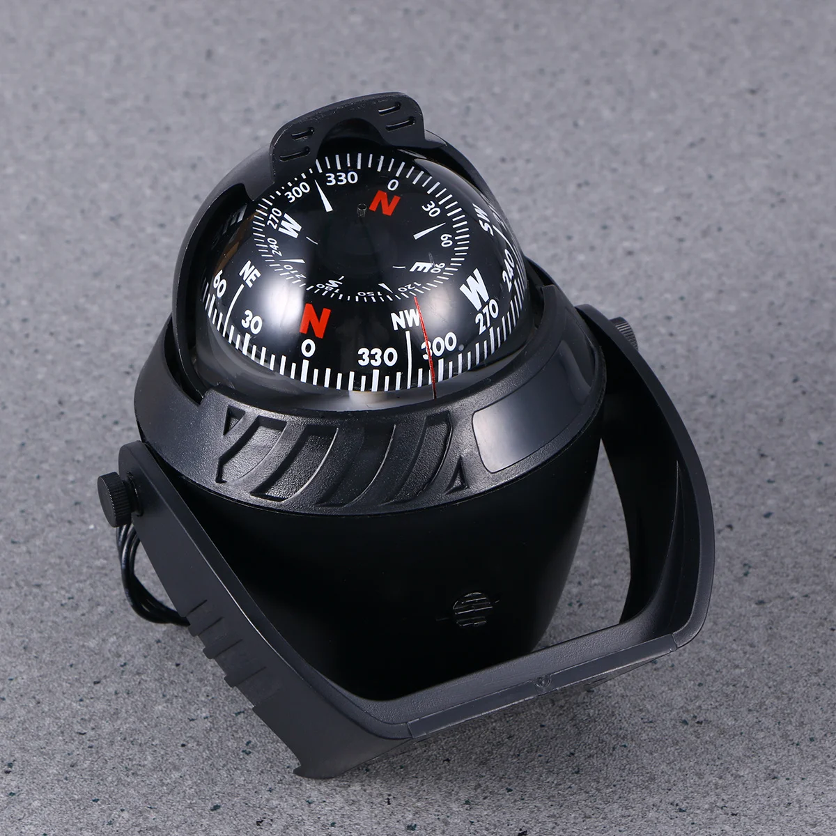

12V Lighted Marine Compass Black Illuminated Night Use Digital Nautical Guide Ball Sea Navigation Instrument