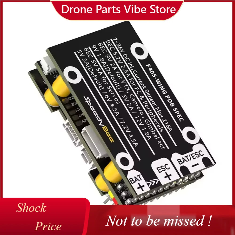 

DP SpeedyBee F405 WING APP Flight Controller - Ardupilot Compatible, FPV Ready with Return-to-Home for Fixed-Wing Aircraft