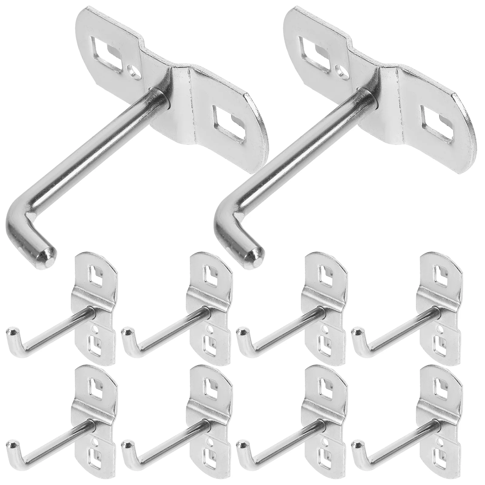 

12 Pcs Car Accessories Tool Hook Peg Hooks Pegboard Supermarket Shelf Coat Hanger Cabinet Display Rack Hooking Silver Child