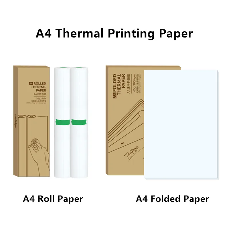

A4 printer thermal paper 210x297mm folding paper quick drying roll paper suitable for various thermal printers