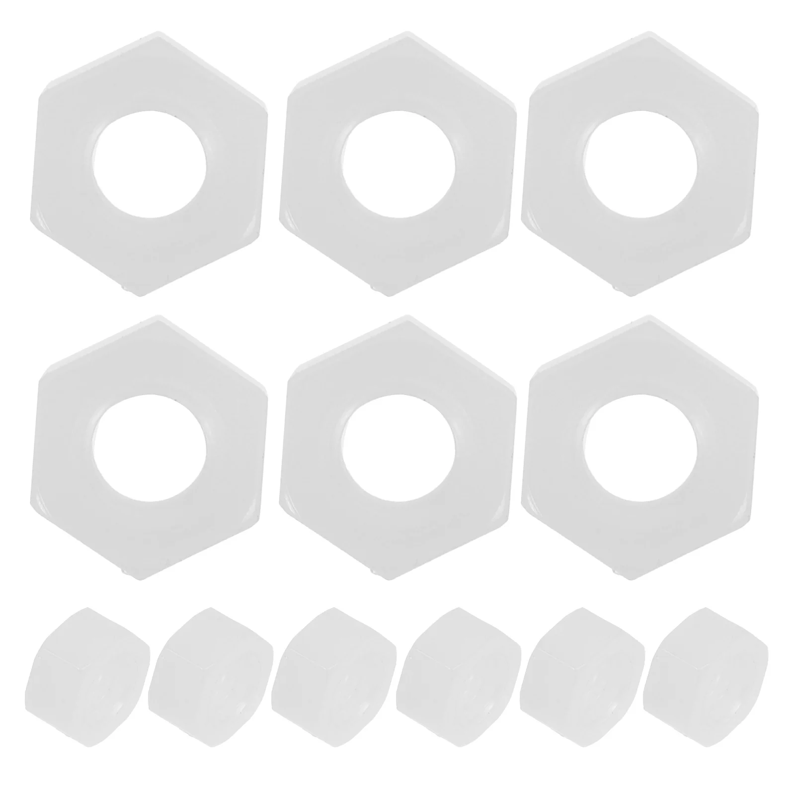 

30pcs Plastic Hexagon Nut M6 Nylon Insert Self Locking Fastener For Home Improvement Lightweight Durable Replacement Hardware