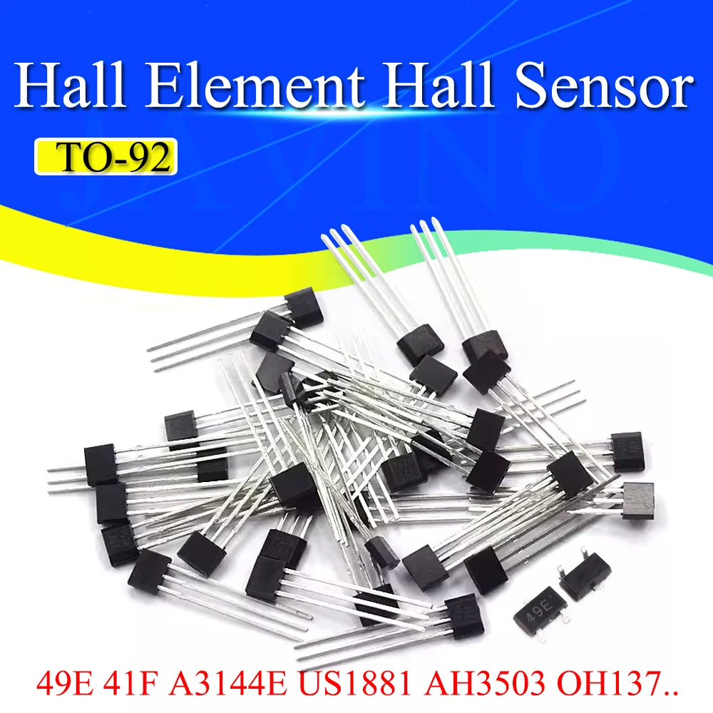 10PCS/lot SS49E OH49E A3144E SS40AF SS41F SS495A US1881 UGN3503 OH137 ATS276 Hall element Hall sensor Hall effect sensor TO-92