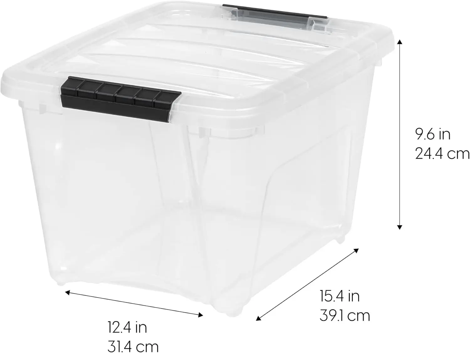 19 QT Clear Plastic Storage Box with Lid, 6 Pack BPA-Free, Stackable Organizer for Home Office