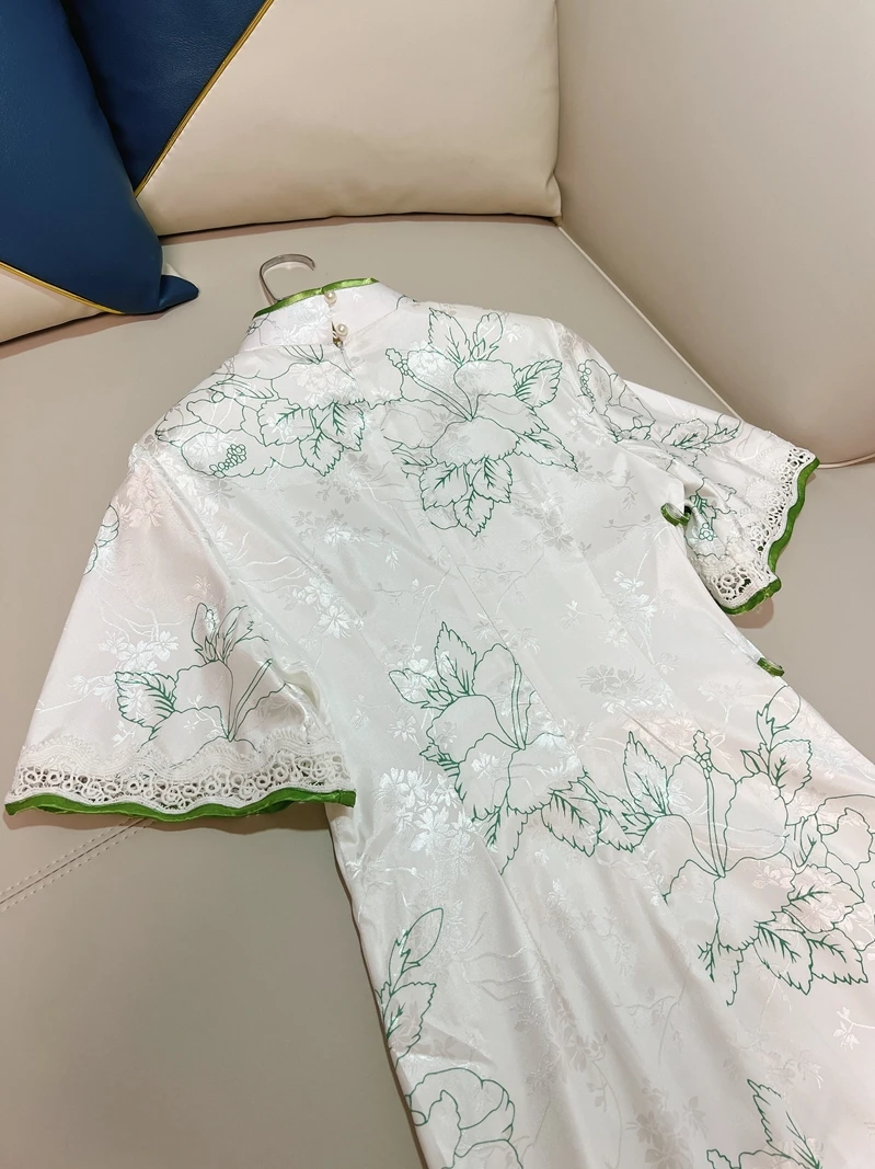 

Ele Simple White Long Revised Dr Chinese Sle Retro Faion Dr High Quali Sensation for Women