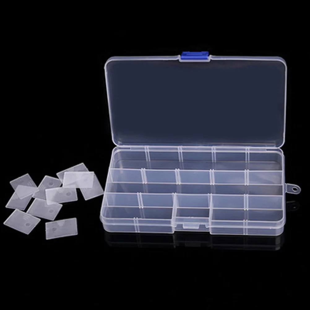 

5Pcs Clear Plastic Storage Bin Removable Compartment Box for Jewelry Components Gadgets Collectibles Desktop Organizer