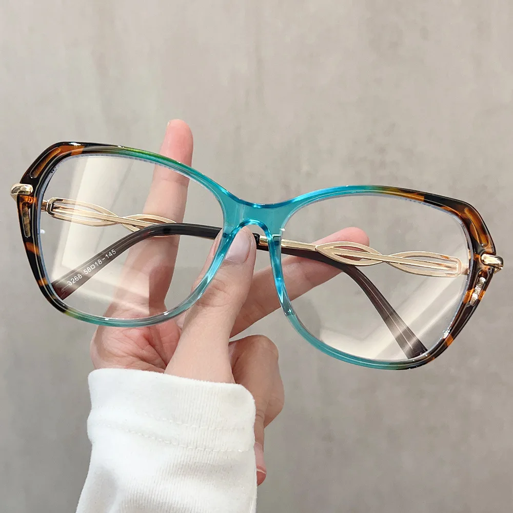 2026 New Butterfly Eye Frame Fashionable Personality Ins Style Metal Fried Dough Twists Large Frame Flat Mirror Women