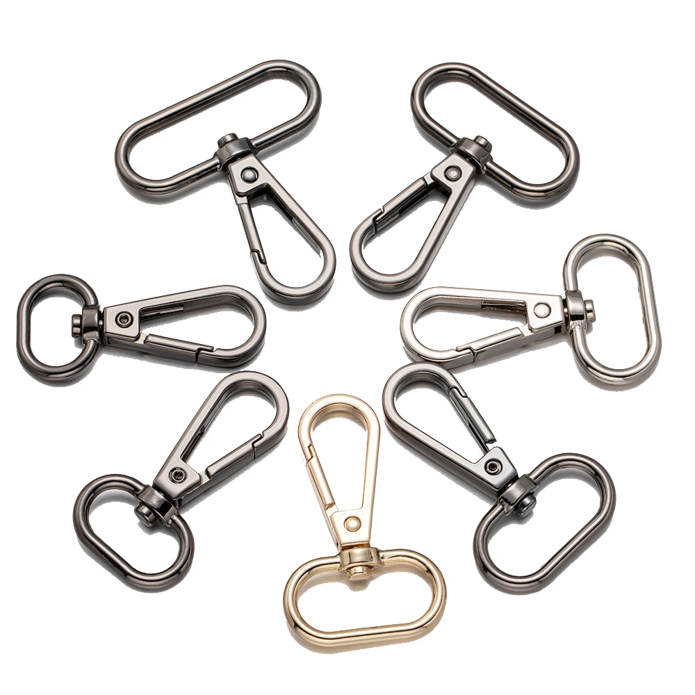 5pcs Metal Swivel Lobster Clasp Claw Push Gate Snap Hooks for DIY Crafts Keychain Keyring Jewelry Purse Handbag Craft Making