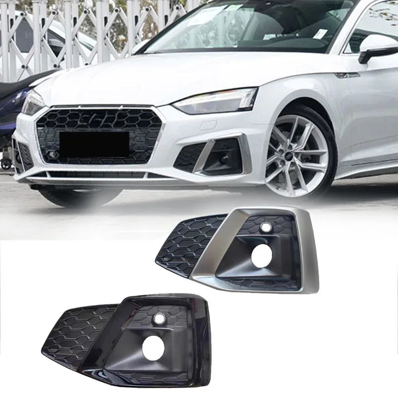 For 2020 2021 2022 2023 2024 Audi A5 Sline Fog Light Frame S5 Racing Grills Front Bumper Fog Light Grille Mesh