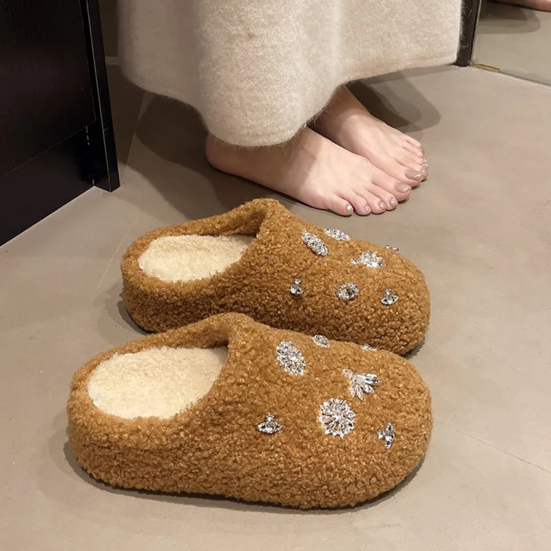 2025 موضة جديدة ماركة مصمم المرأة الراحة اصطف النعال لينة وحيد شتاء دافئ داخلي في الهواء الطلق حذاء أنيق زوجين النعال #5