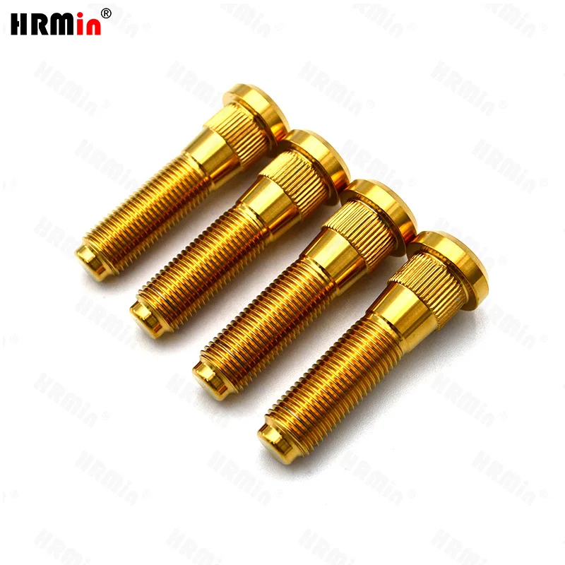 HRMin High quality Gr.5 titanium wheel stud M12*1.25*55/60/65 mm for Nissan,Subaru,Greatwall,Suzuki etc.