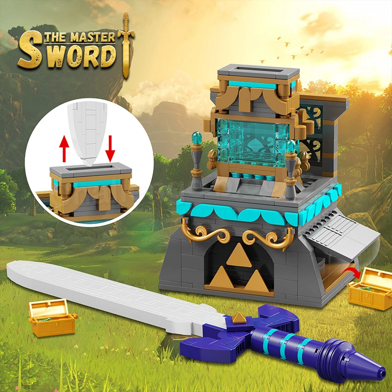 Legend Famous Games The Master Sword Luminous Parts Building Kit Building Block Micro Hyrule Castle Assembly Toys For Kids Gifts