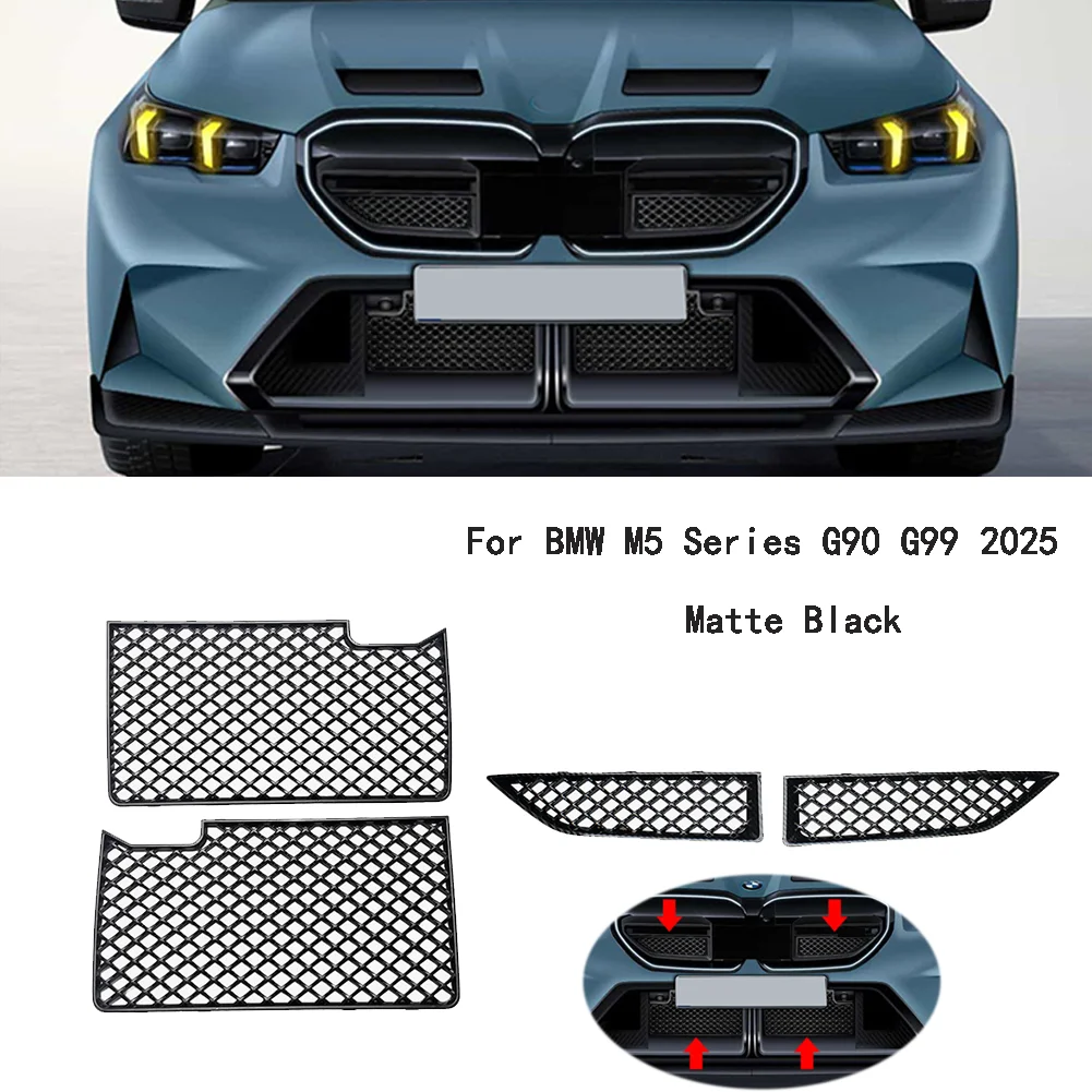 

Car Front Bumper Center Lower Grille Mesh Guard For BMW M5 Series G90 G99 2025 Exterior Accessories
