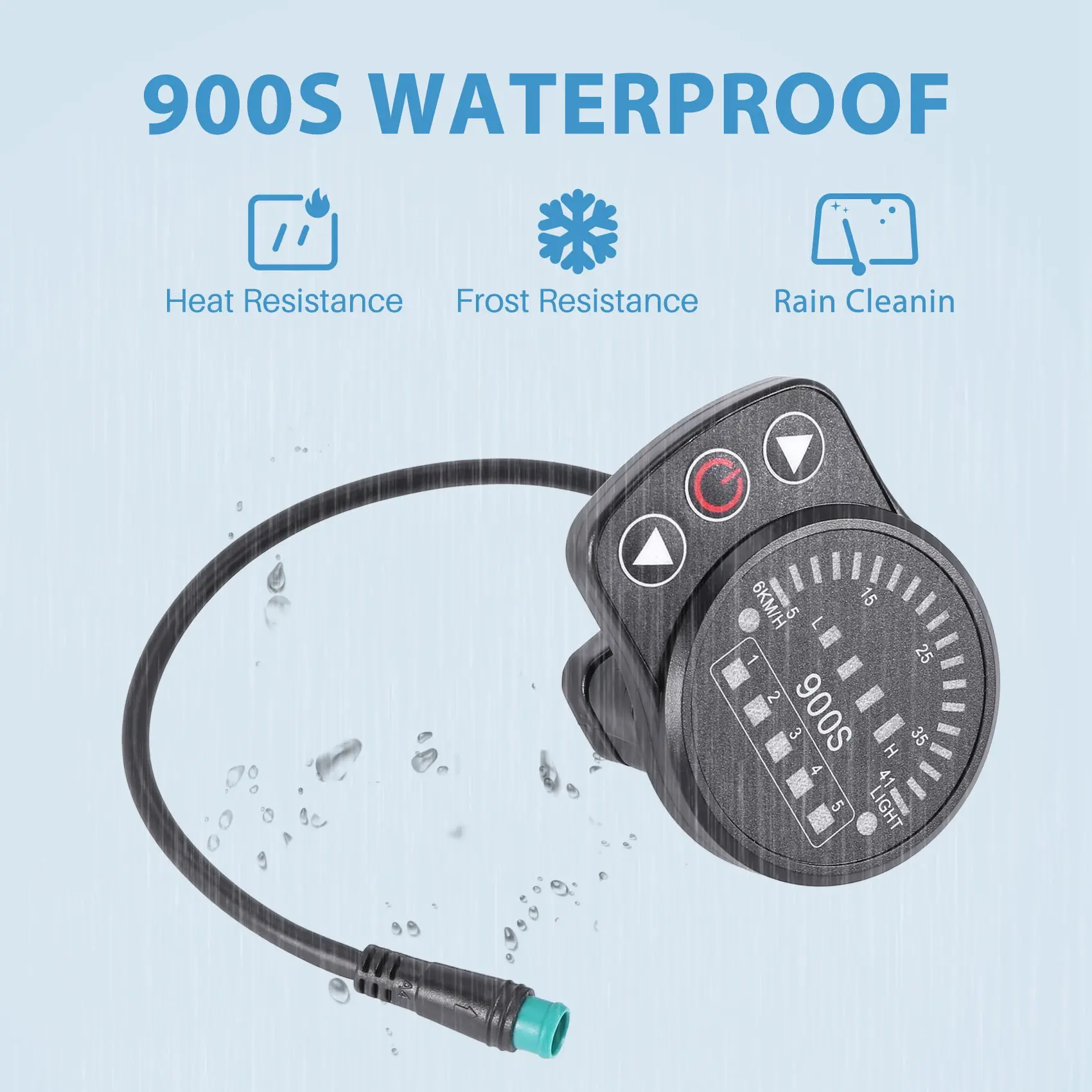 AC22 KT-900S E-Bike LED عرض متر موصل مقاوم للمياه عرض رمز الجدول العالمي 24 فولت/36 فولت/48 فولت دراجة كهربائية ذكي Co