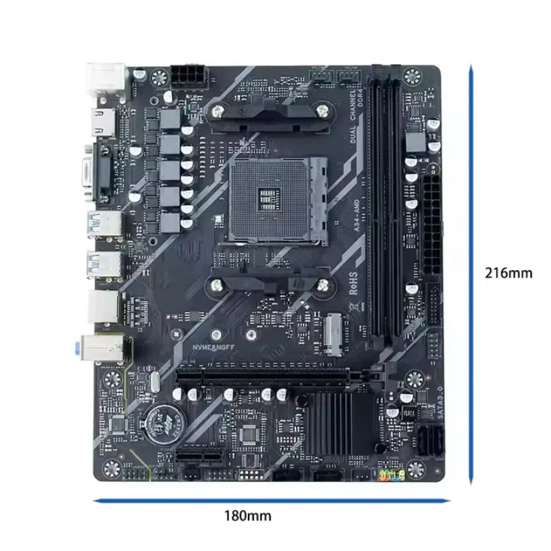 متوفر في المخزون AMD Ry-zen اللوحة الرئيسية AM4 شرائح A320 1000/2000/3000/4000/5000 DDR4 اللوحة الأم لسطح المكتب