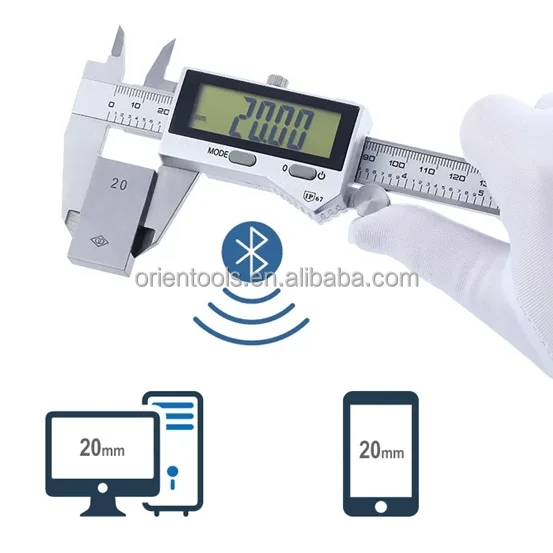 0-150mm 6 Inch Hardened Steel  Digital Vernier Caliper with Wireless Transmission