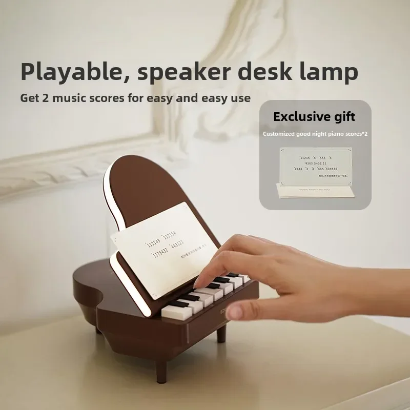 Plays piano bluetooth speaker night light wireless charging creative birthday gift christmas new year's day