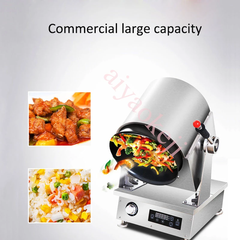 Automatic Drum Cooking Machine Multi-Function Intelligent Frying Pan  Stir Frying Cooking Pot Wok Intelligent Robot