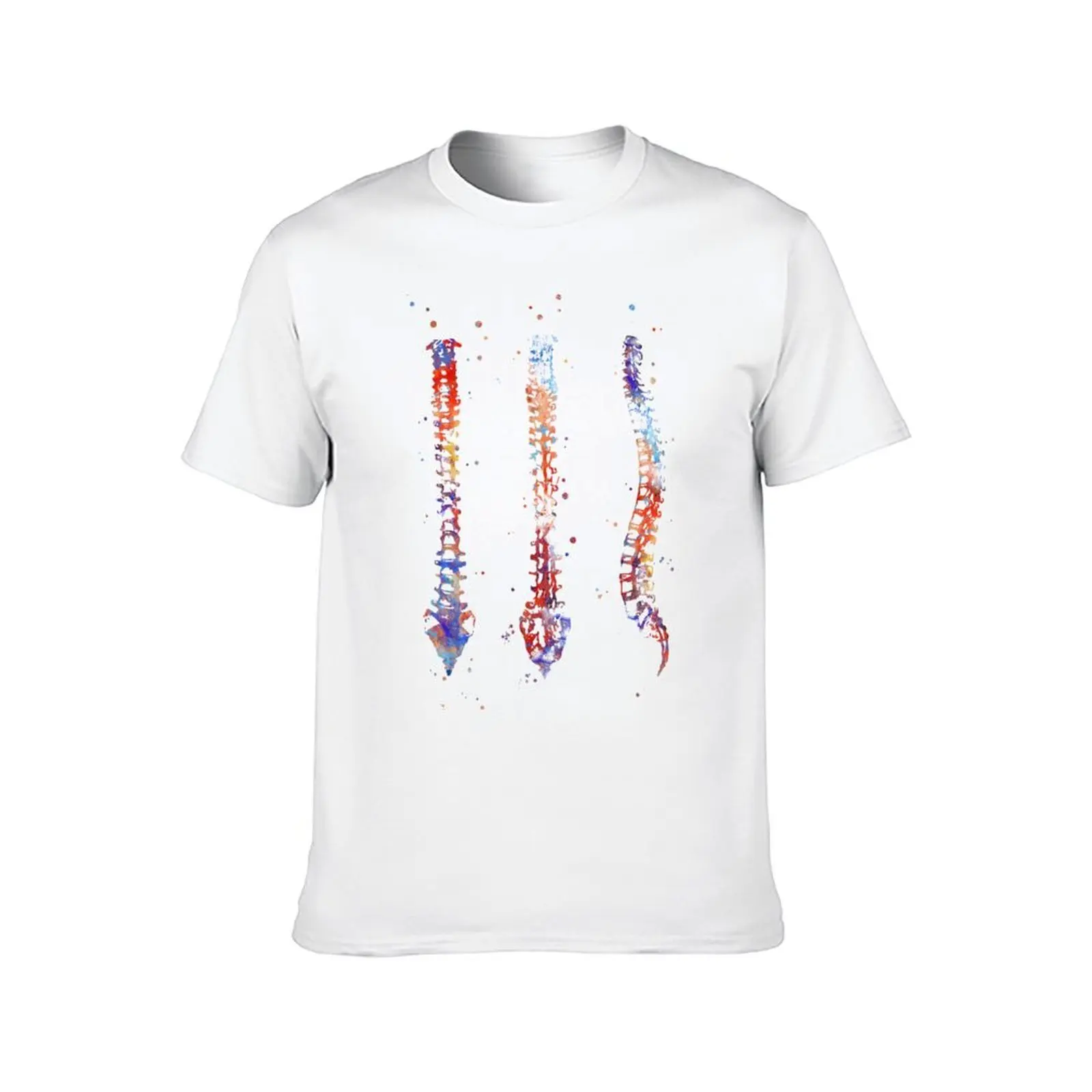 العمود الفقري ، العمود الفقري المائي ، فن التشريح ، الحبل الشوكي تي شيرت أنيمي تي شيرت كبير الحجم القطن تي شيرت رجل تي شيرت #2