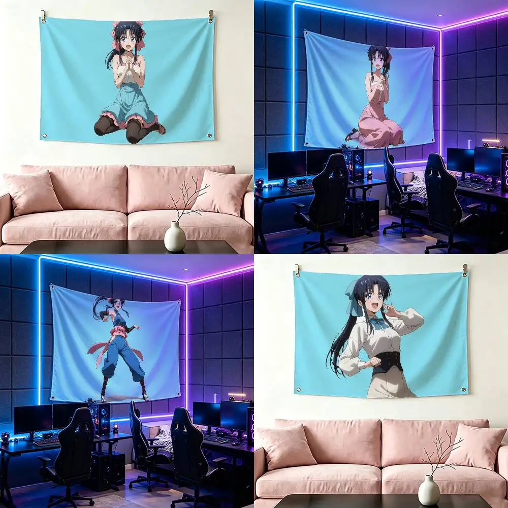 R-Rurouni Kenshin Kamiya Kaoru Flags for Bedrooms Home Decor Items Outdoor Decors Garage Decoration Flaga